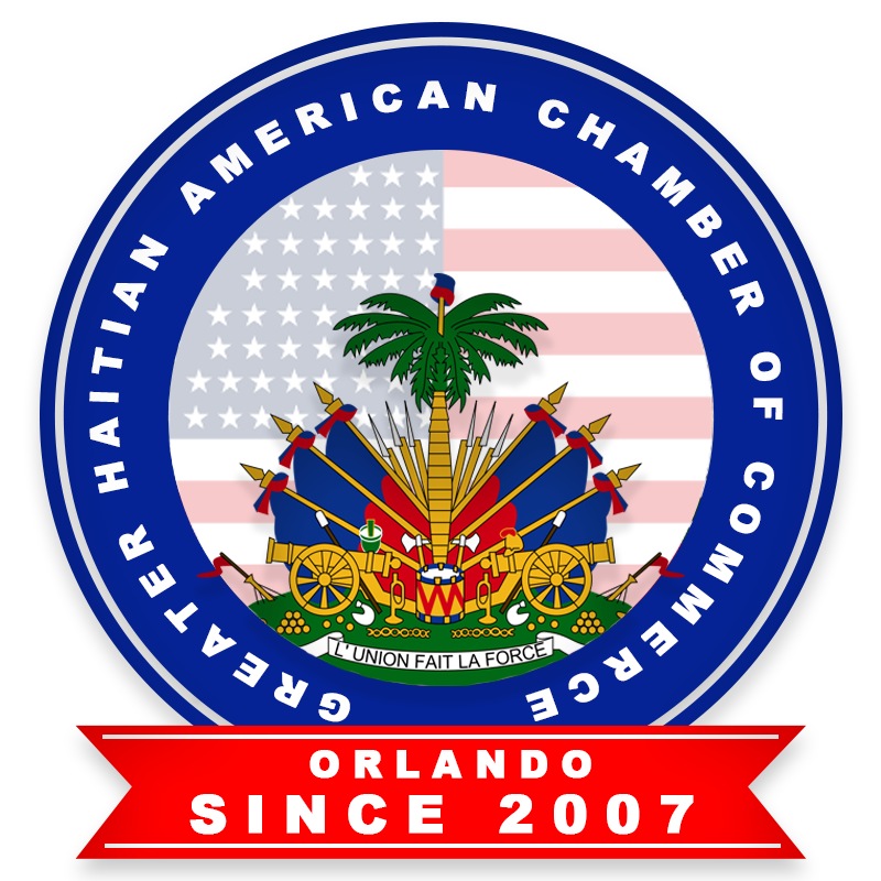 A seal that says silver haitian american chamber of commerce orlando since 2 0 0 7.